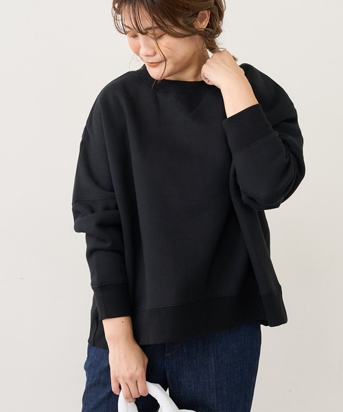 PUAL CE CIN（ピュアルセシン）の「裏起毛プルオーバー（スウェット・レディース・キャメル/モカ/グレイッシュベージュ/ブラウン/ブラック/オフホワイト・FREE）」の3枚目の写真