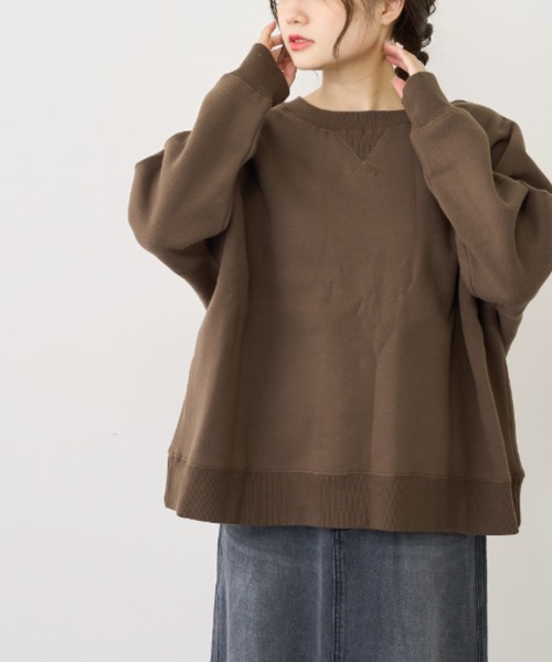 PUAL CE CIN（ピュアルセシン）の「裏起毛プルオーバー（スウェット・レディース・キャメル/モカ/グレイッシュベージュ/ブラウン/ブラック/オフホワイト・FREE）」の19枚目の写真