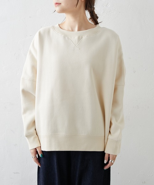 PUAL CE CIN（ピュアルセシン）の「裏起毛プルオーバー（スウェット・レディース・キャメル/モカ/グレイッシュベージュ/ブラウン/ブラック/オフホワイト・FREE）」の7枚目の写真