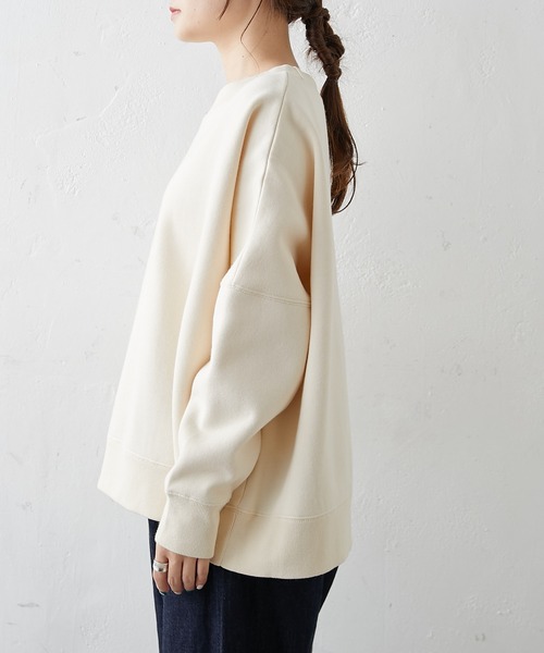 PUAL CE CIN（ピュアルセシン）の「裏起毛プルオーバー（スウェット・レディース・キャメル/モカ/グレイッシュベージュ/ブラウン/ブラック/オフホワイト・FREE）」の8枚目の写真