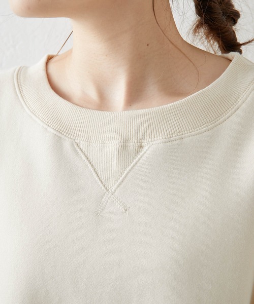 PUAL CE CIN（ピュアルセシン）の「裏起毛プルオーバー（スウェット・レディース・キャメル/モカ/グレイッシュベージュ/ブラウン/ブラック/オフホワイト・FREE）」の11枚目の写真