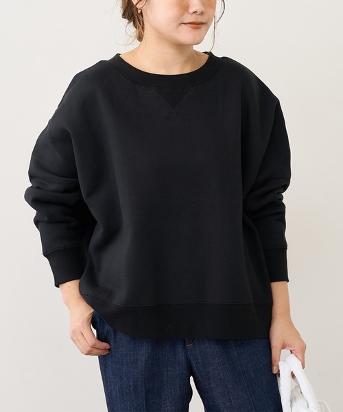 PUAL CE CIN（ピュアルセシン）の「裏起毛プルオーバー（スウェット・レディース・キャメル/モカ/グレイッシュベージュ/ブラウン/ブラック/オフホワイト・FREE）」の17枚目の写真