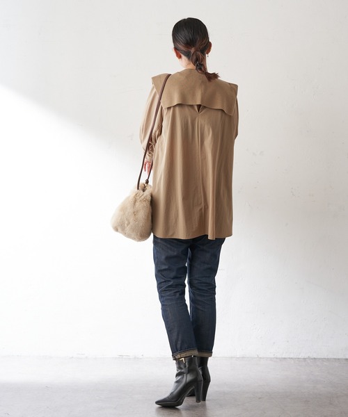 ear PAPILLONNER（イアパピヨネ）の「モコモコあみあみバッグ（ショルダーバッグ・レディース・グリーン/アイボリー/レオパード・FREE）」の4枚目の写真