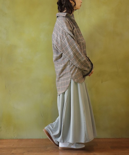 BKhome（ビーケーホーム）の「サキゾメチェックCPO（シャツ/ブラウス・レディース・マルチ/ベージュ/ブラック・FREE）」の4枚目の写真