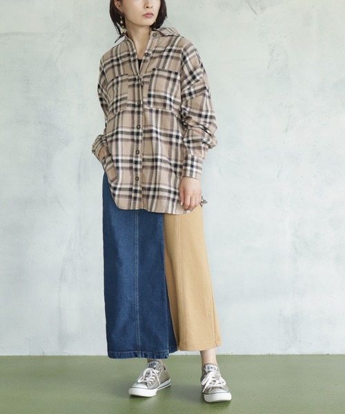 BKhome（ビーケーホーム）の「サキゾメチェックCPO（シャツ/ブラウス・レディース・マルチ/ベージュ/ブラック・FREE）」の15枚目の写真