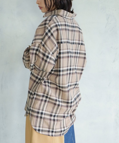 BKhome（ビーケーホーム）の「サキゾメチェックCPO（シャツ/ブラウス・レディース・マルチ/ベージュ/ブラック・FREE）」の19枚目の写真