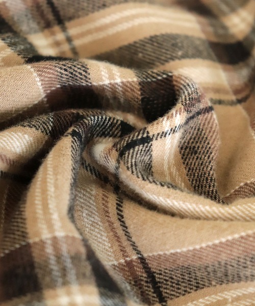 BKhome（ビーケーホーム）の「サキゾメチェックCPO（シャツ/ブラウス・レディース・マルチ/ベージュ/ブラック・FREE）」の6枚目の写真