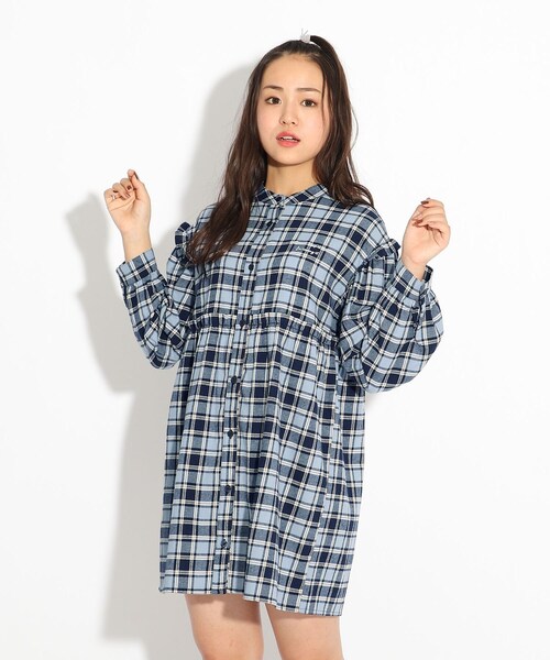 セール Web限定サイズ140 あり 2wayガーリーシャツワンピース ワンピース Pink Latte ピンクラテ のファッション通販 Zozotown