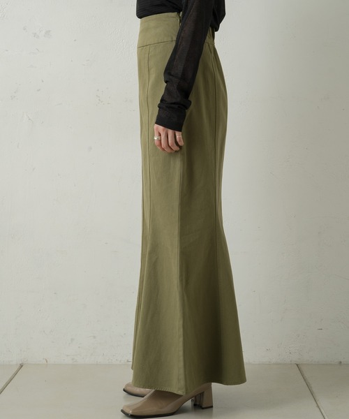 Kastane（カスタネ）の「SETUPミリタリーマーメイドスカート（スカート・レディース・アイボリー/カーキ/ブラック/ダークブラウン・FREE/1/2）」の14枚目の写真