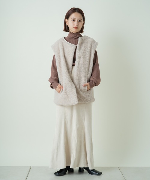 Kastane（カスタネ）の「SETUPミリタリーマーメイドスカート（スカート・レディース・アイボリー/カーキ/ブラック/ダークブラウン・FREE/1/2）」の21枚目の写真