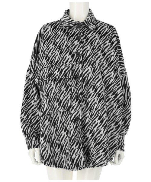 ANAP(アナップ)の「ゼブラオーバーシャツジャケット(カバーオール・レディース・ブラック/ブラウン・FREE)」の10枚目の写真