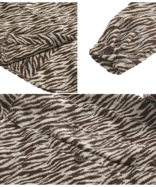 ANAP(アナップ)の「ゼブラオーバーシャツジャケット(カバーオール・レディース・ブラック/ブラウン・FREE)」の12枚目の写真