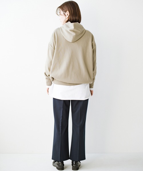 haco!（ハコ）の「カジュアルすぎずに大人が着られる便利なニットパーカー by que made me（パーカー・レディース・ネイビー/ベージュ・SMALL/MEDIUM/LARGE/X-LARGE）」の15枚目の写真