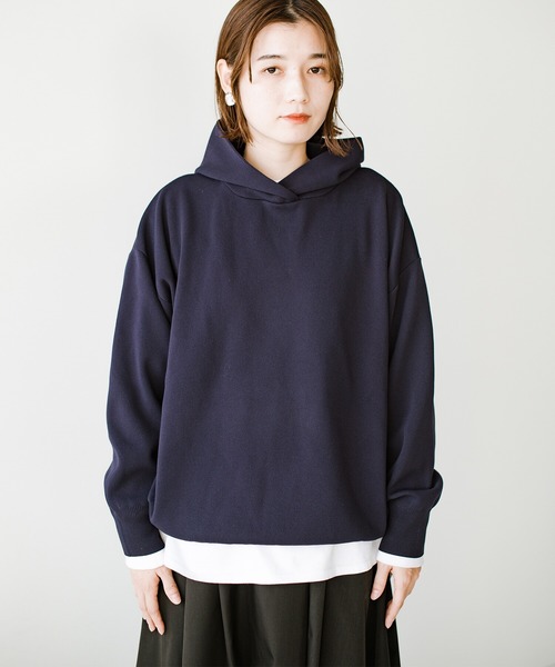 haco!（ハコ）の「カジュアルすぎずに大人が着られる便利なニットパーカー by que made me（パーカー・レディース・ネイビー/ベージュ・SMALL/MEDIUM/LARGE/X-LARGE）」の20枚目の写真