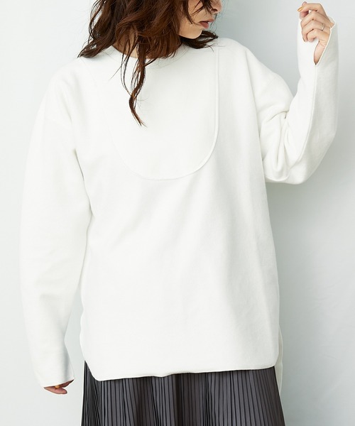AZUL ENCANTO(アズールエンカント)の「起毛カットトップス(Tシャツ/カットソー・レディース・ホワイト/キャメル・FREE)」の13枚目の写真