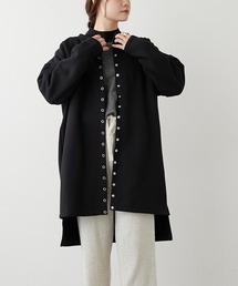 PUAL CE CIN | 【Du noir】裏起毛スナップボタンロングカーディガン(カーディガン/ボレロ)