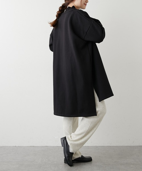 PUAL CE CIN（ピュアルセシン）の「【Du noir】裏起毛スナップボタンロングカーディガン（カーディガン/ボレロ・レディース・ブラック/グレー/モスグリーン・FREE）」の12枚目の写真