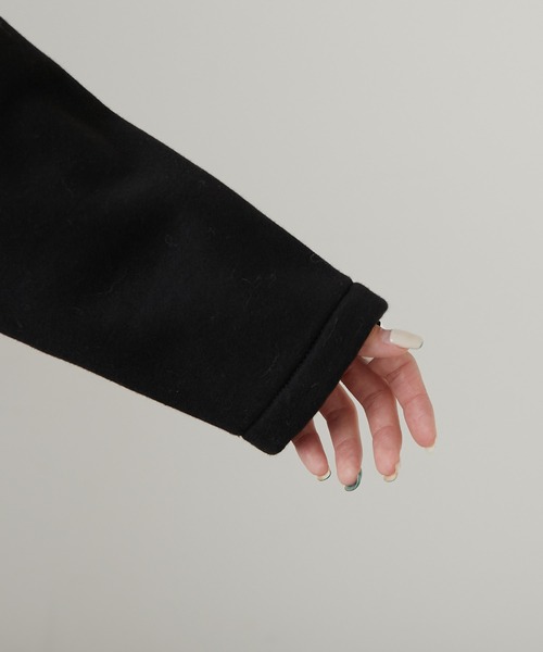 PUAL CE CIN（ピュアルセシン）の「【Du noir】裏起毛スナップボタンロングカーディガン（カーディガン/ボレロ・レディース・ブラック/グレー/モスグリーン・FREE）」の18枚目の写真