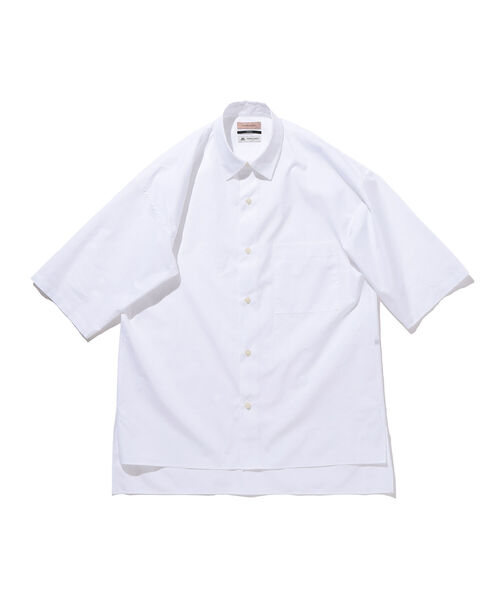 BEAMS LIGHTS（ビームスライツ）の「BEAMS LIGHTS / トーマスメイソン ブロード 半袖 シャツ（シャツ/ブラウス・メンズ・ホワイト/ベージュ・1/2/4/3）」の9枚目の写真