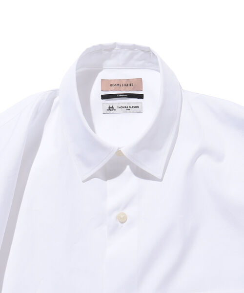 BEAMS LIGHTS（ビームスライツ）の「BEAMS LIGHTS / トーマスメイソン ブロード 半袖 シャツ（シャツ/ブラウス・メンズ・ホワイト/ベージュ・1/2/4/3）」の10枚目の写真