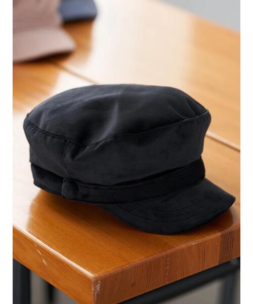 earth music&ecology(アースミュージックアンドエコロジー)の「ベルベットマリンキャップ*(キャップ・レディース・ブラック/ベージュ/ピンク/ブルー・FREE)」の5枚目の写真