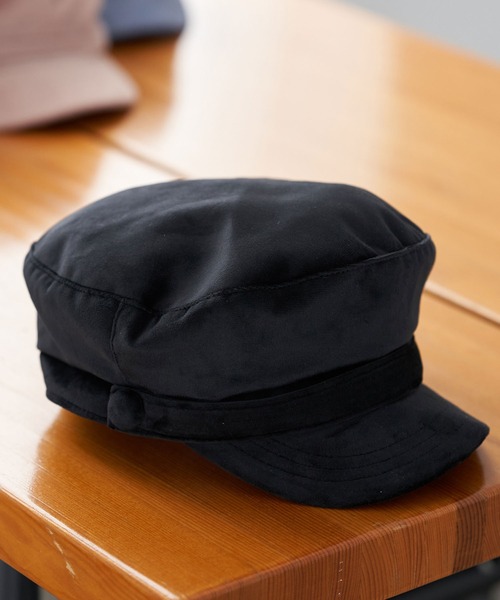 earth music&ecology(アースミュージックアンドエコロジー)の「ベルベットマリンキャップ*(キャップ・レディース・ブラック/ベージュ/ピンク/ブルー・FREE)」の2枚目の写真