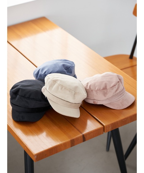 earth music&ecology(アースミュージックアンドエコロジー)の「ベルベットマリンキャップ*(キャップ・レディース・ブラック/ベージュ/ピンク/ブルー・FREE)」の6枚目の写真