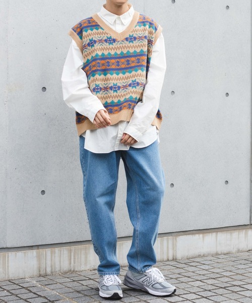 WEGO（ウィゴー）の「WEGO/ノルディックボーダーベスト（ベスト・メンズ・ブルー系その他/ベージュ系その他・FREE）」の10枚目の写真