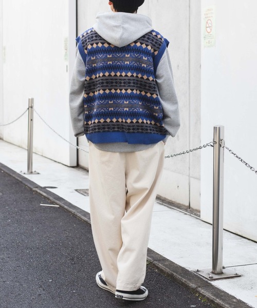 WEGO（ウィゴー）の「WEGO/ノルディックボーダーベスト（ベスト・メンズ・ブルー系その他/ベージュ系その他・FREE）」の18枚目の写真