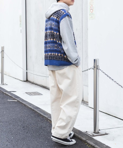 WEGO（ウィゴー）の「WEGO/ノルディックボーダーベスト（ベスト・メンズ・ブルー系その他/ベージュ系その他・FREE）」の19枚目の写真