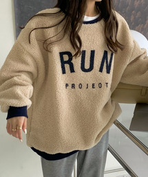 emi+ | ビックシルエットボアロゴトレーナー(ニット/セーター)