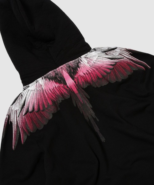 ★Marcelo Burlon★ステッチウイングスレギュラーフーディー S Marcelo Burlon(マルセロバーロン) パーカー・フーディ(メンズ