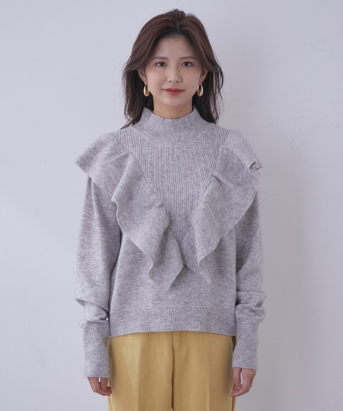 vis-`a-vis（ビサビ）の「【WEB限定】魅せるフリルニットプルオーバー（ニット/セーター・レディース・ブラック/グレー/キナリ/ピンク系その他2・FREE）」の11枚目の写真