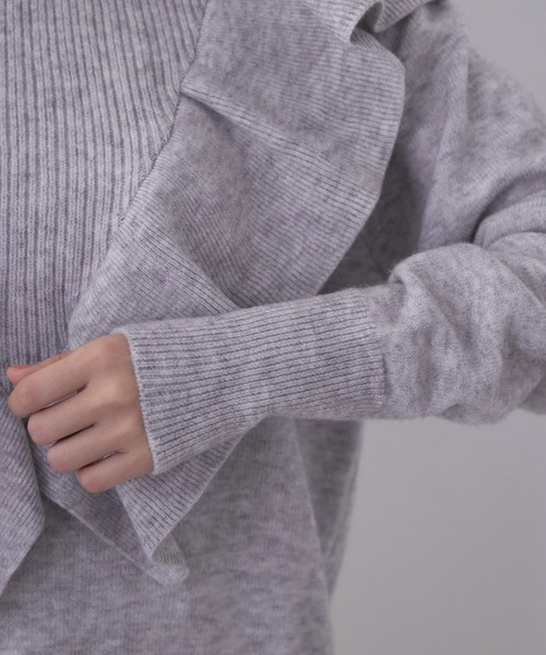 vis-`a-vis（ビサビ）の「【WEB限定】魅せるフリルニットプルオーバー（ニット/セーター・レディース・ブラック/グレー/キナリ/ピンク系その他2・FREE）」の15枚目の写真