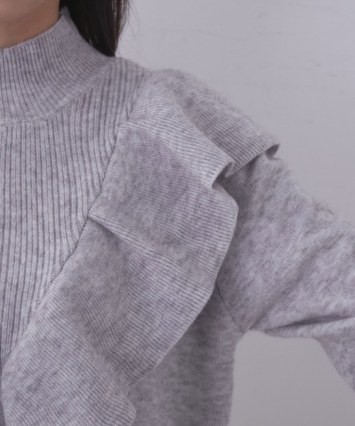 vis-`a-vis（ビサビ）の「【WEB限定】魅せるフリルニットプルオーバー（ニット/セーター・レディース・ブラック/グレー/キナリ/ピンク系その他2・FREE）」の16枚目の写真