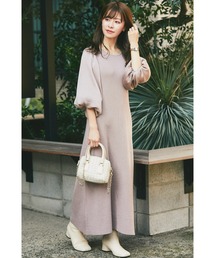 &. NOSTALGIA | 【harさんコラボ】バルーンスリーブニットワンピース(ワンピース)