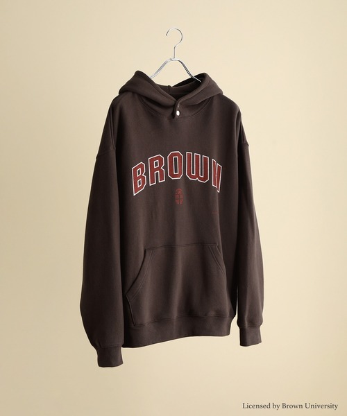 JUNRED（ジュンレッド）の「BROWN UNIVERSITY×JUNRed カレッジロゴプルパーカー（パーカー・メンズ・チャコールグレー/ライトグレー/グリーン・L/M）」の10枚目の写真