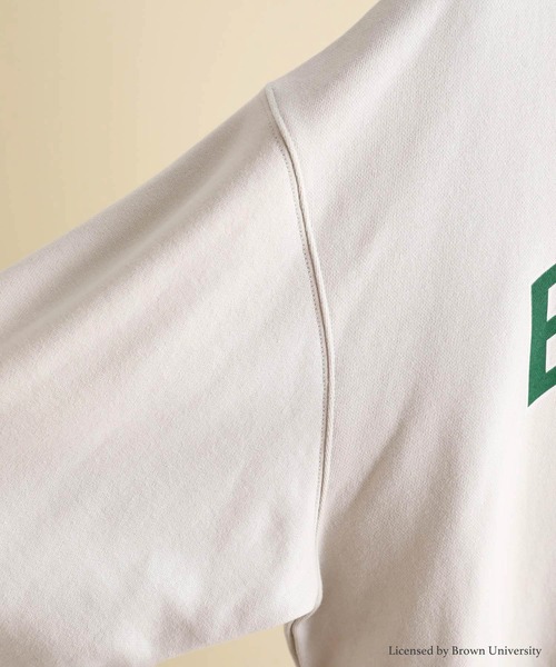 JUNRED（ジュンレッド）の「BROWN UNIVERSITY×JUNRed カレッジロゴプルパーカー（パーカー・メンズ・チャコールグレー/ライトグレー/グリーン・L/M）」の18枚目の写真