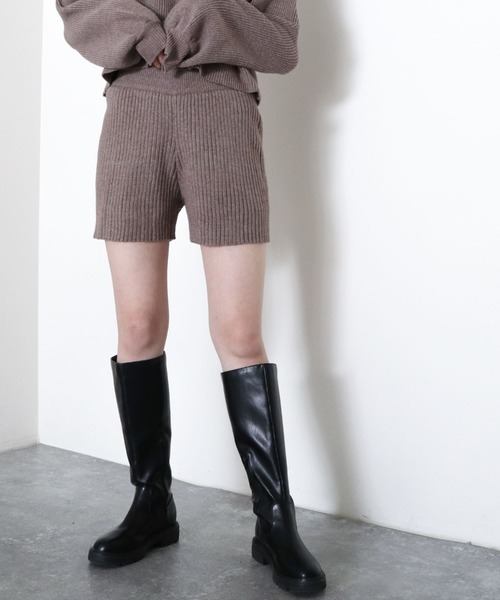 archives(アルシーヴ)の「【setupにも】ニットショートパンツ(その他パンツ・レディース・ブラック/アイボリー/モカ・MEDIUM)」の11枚目の写真