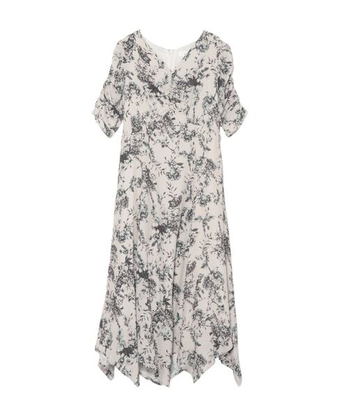 LAGUNAMOON（ラグナムーン）の「シャーリングフラワーイレヘムワンピース（ワンピース・レディース・チャコールグレー/パープル/グリーン・SMALL/MEDIUM）」の8枚目の写真