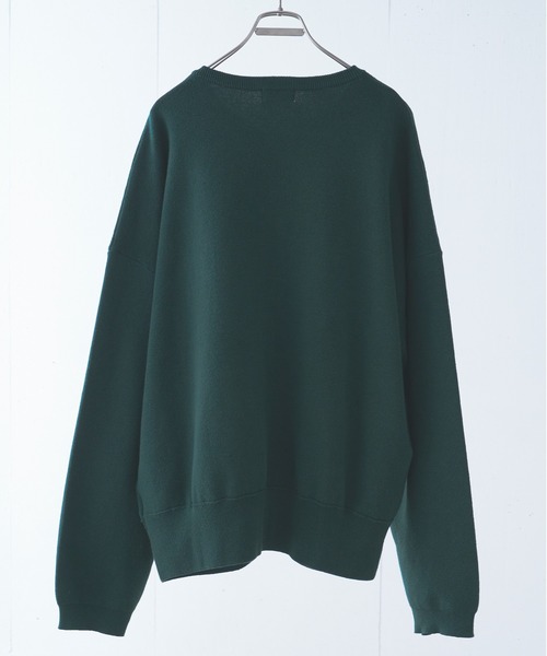 Alpinus(アルピナス)の「Alpinus - fluffy loose knit cardigan / フラフィー ルーズニットカーディガン(カーディガン/ボレロ・メンズ・チャコールグレー/グリーン・SMALL/MEDIUM)」の9枚目の写真