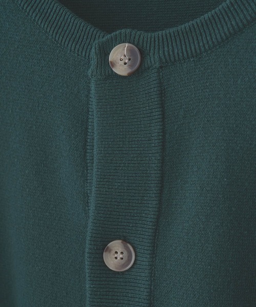 Alpinus(アルピナス)の「Alpinus - fluffy loose knit cardigan / フラフィー ルーズニットカーディガン(カーディガン/ボレロ・メンズ・チャコールグレー/グリーン・SMALL/MEDIUM)」の11枚目の写真