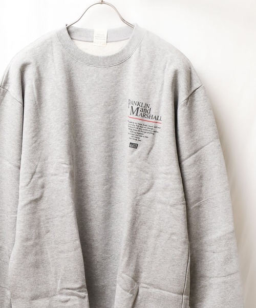 FRANKLIN & MARSHALL(フランクリンマーシャル)の「/FRANKLIN & MARSHALL/PRINTSWT SIXSENSE - プリントスウェット(スウェット・レディース・グレー/ブラック・MEDIUM/LARGE/X-LARGE)」の1枚目の写真