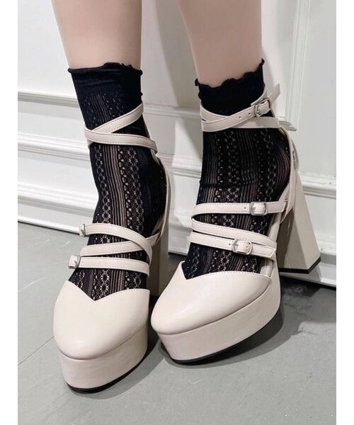 EATME（イートミー）の「クロスストラップパンプス（パンプス・レディース・ブラック/ベージュ/その他1・S/M/L）」の22枚目の写真