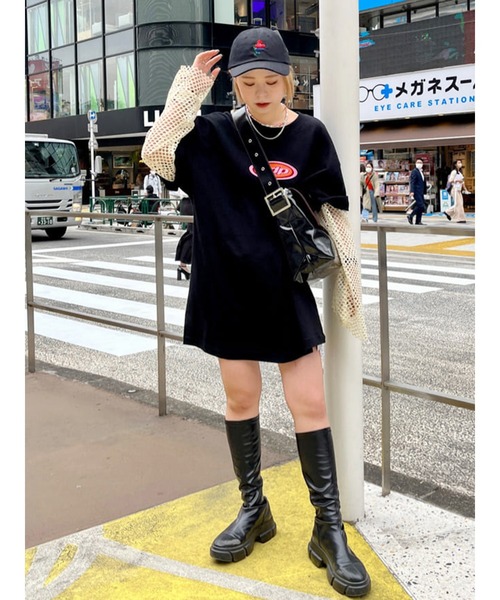 jouetie（ジュエティ）の「オーバーメッシュトップス（Tシャツ/カットソー・レディース・ブラック/パープル/オレンジ/グリーン/アイボリー/ブルー/パープル系その他3・MEDIUM）」の22枚目の写真