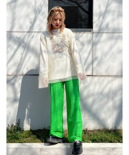 jouetie（ジュエティ）の「オーバーメッシュトップス（Tシャツ/カットソー・レディース・ブラック/パープル/オレンジ/グリーン/アイボリー/ブルー/パープル系その他3・MEDIUM）」の21枚目の写真