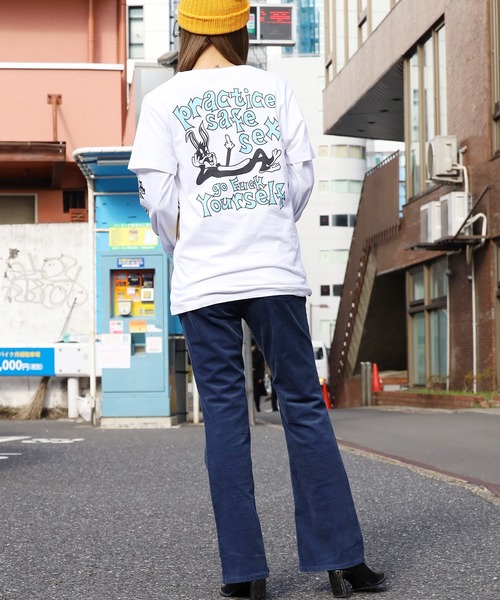 JUNGLES(ジャングルス)の「FR2/エフアールツー×JUNGLES/ジャングルス コラボ Safe Sex Tee グラフィックTシャツ(Tシャツ/カットソー・メンズ・ホワイト/ブラック・S/XL)」の18枚目の写真