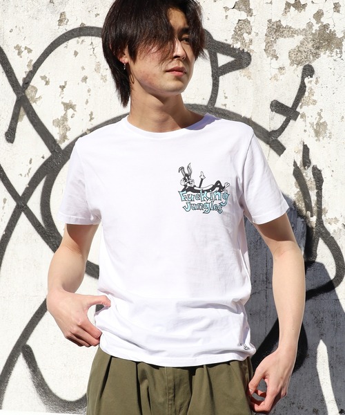 JUNGLES(ジャングルス)の「FR2/エフアールツー×JUNGLES/ジャングルス コラボ Safe Sex Tee グラフィックTシャツ(Tシャツ/カットソー・メンズ・ホワイト/ブラック・S/XL)」の3枚目の写真