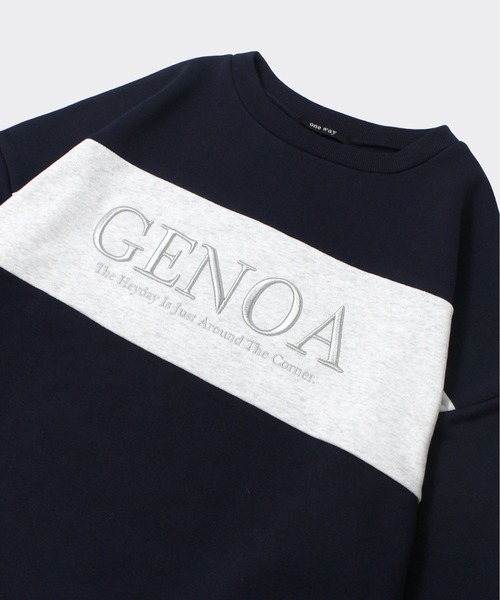 one way(ワンウェイ)の「【oneway Jeans】配色ラメロゴトレーナー(スウェット・レディース・ライトグレー/ブラック/ライトグリーン/ダークブルー・FREE)」の7枚目の写真