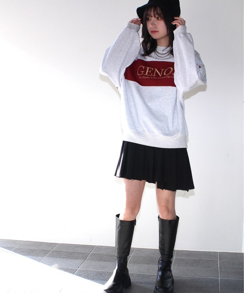 one way(ワンウェイ)の「【oneway Jeans】配色ラメロゴトレーナー(スウェット・レディース・ライトグレー/ブラック/ライトグリーン/ダークブルー・FREE)」の14枚目の写真
